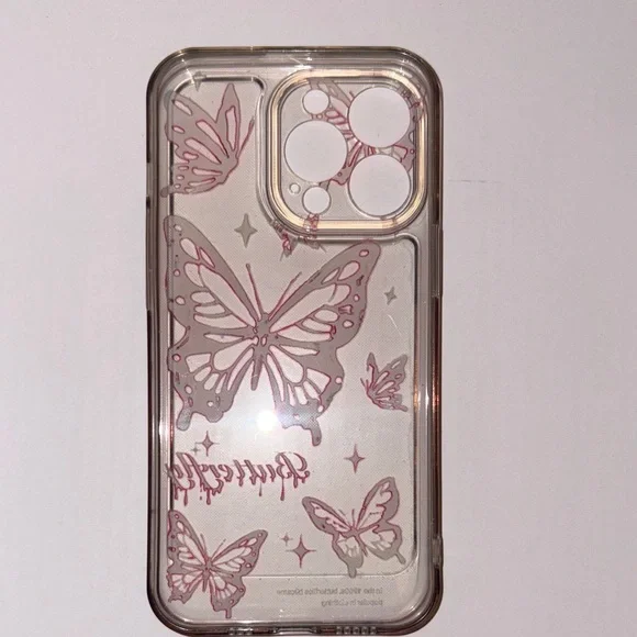 Butterfly Design Phone Case - Pink - Picture 2 of 2